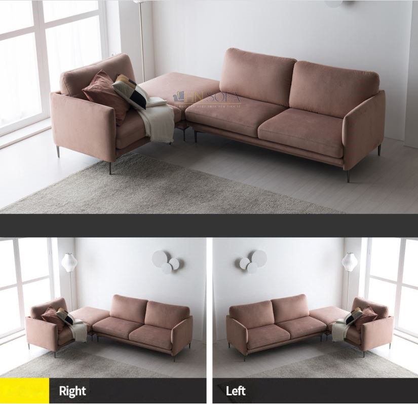 Sofa văng nỉ Hàn hiện đại HNSN08