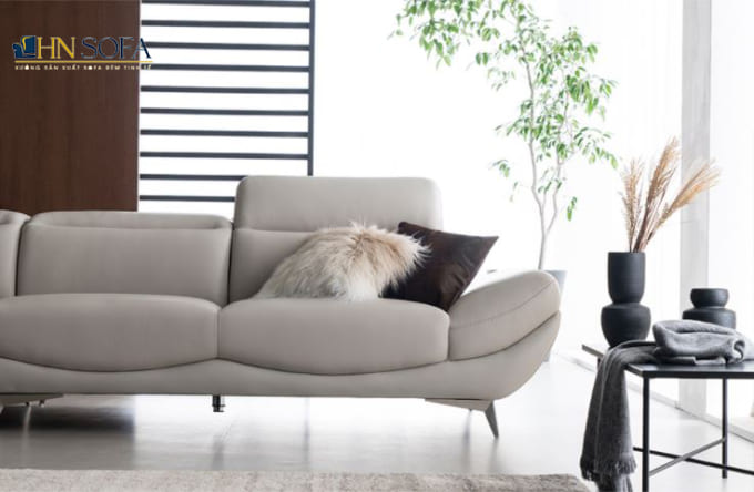 Mẫu ghế sofa kết hợp kiểu dáng thư giãn tiện dụng cho phòng khách