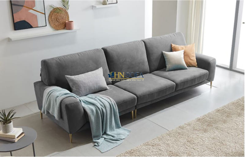 Mẫu sofa văng nỉ 3 chỗ ngồi HNSN17 đơn giản mà "Chất"