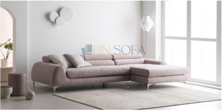Mẫu sofa góc nỉ hàn HNSN07 giá rẻ bền đẹp