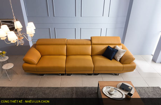 Mẫu sofa hiện đại bọc da Ý nhập khẩu mã HNS02