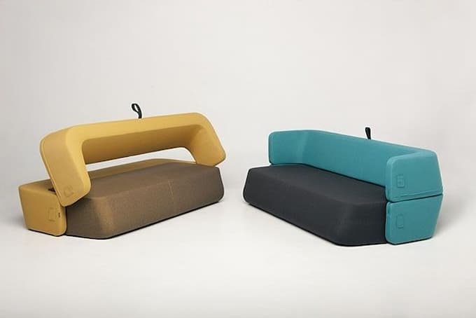 Mẫu ghế sofa biến hình thành giường với mầu sắc và thiết kế ấn tượng