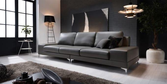 Sofa văng hiện đại da Ý cao cấp HNS05