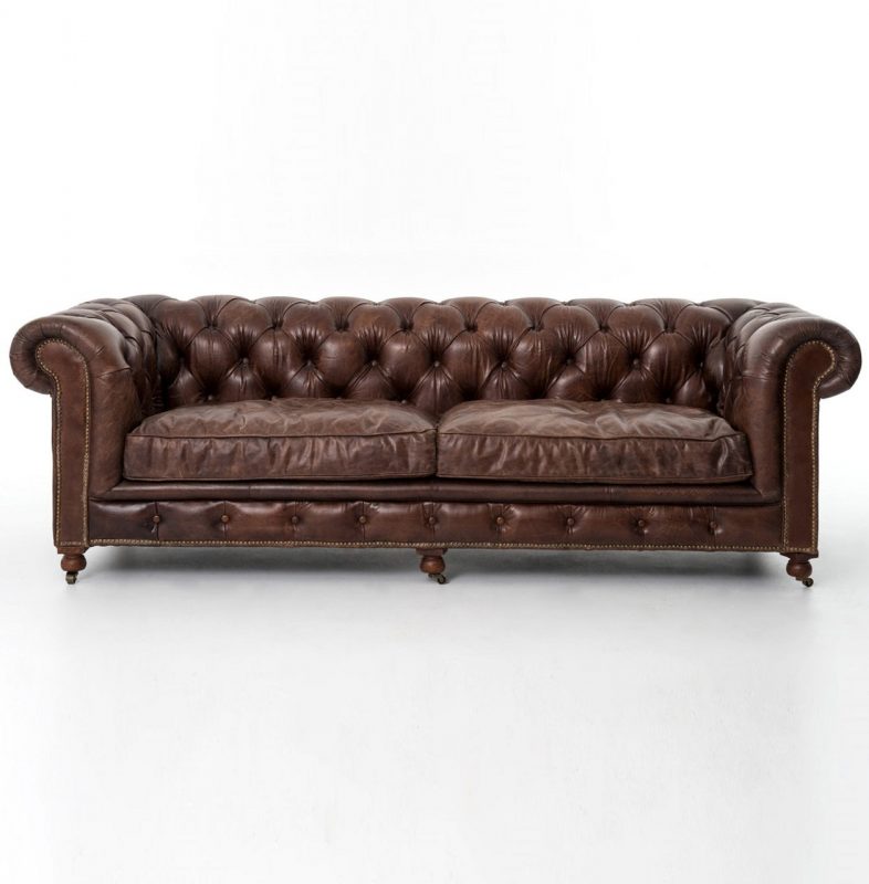 Sofa văng tân cổ điển bọc da cao cấp HNS01